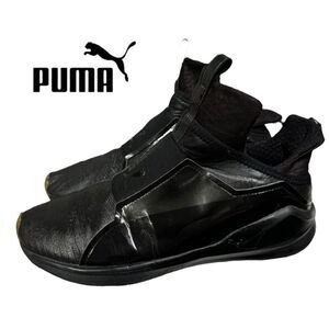 Puma Women's Black Embossed Detail Fierce Metallic Core Training Sneakers 9
